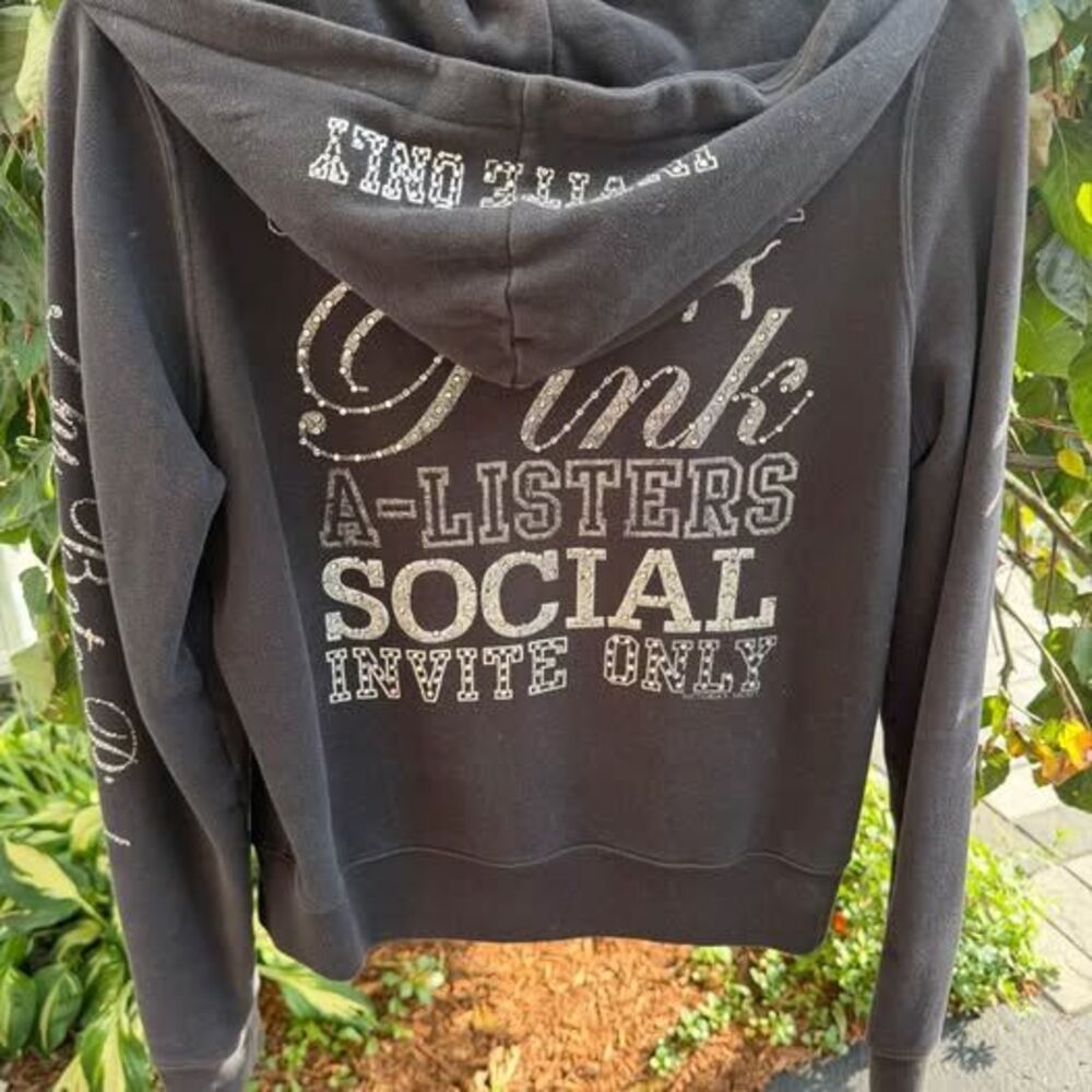 Victoria’s Secret PINK Vintage Phi Beta Pink University A-Listers Rhinestone Hoo